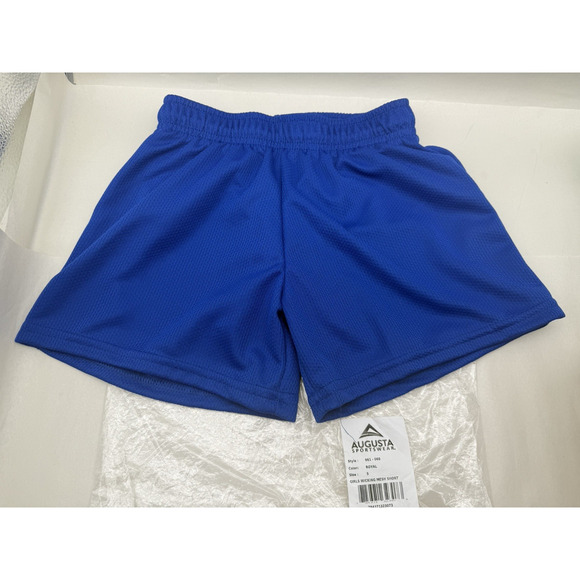 Augusta Sportswear Girls Athletic Wicking Mesh Shorts Size Small Royal Blue READ - Picture 3 of 11